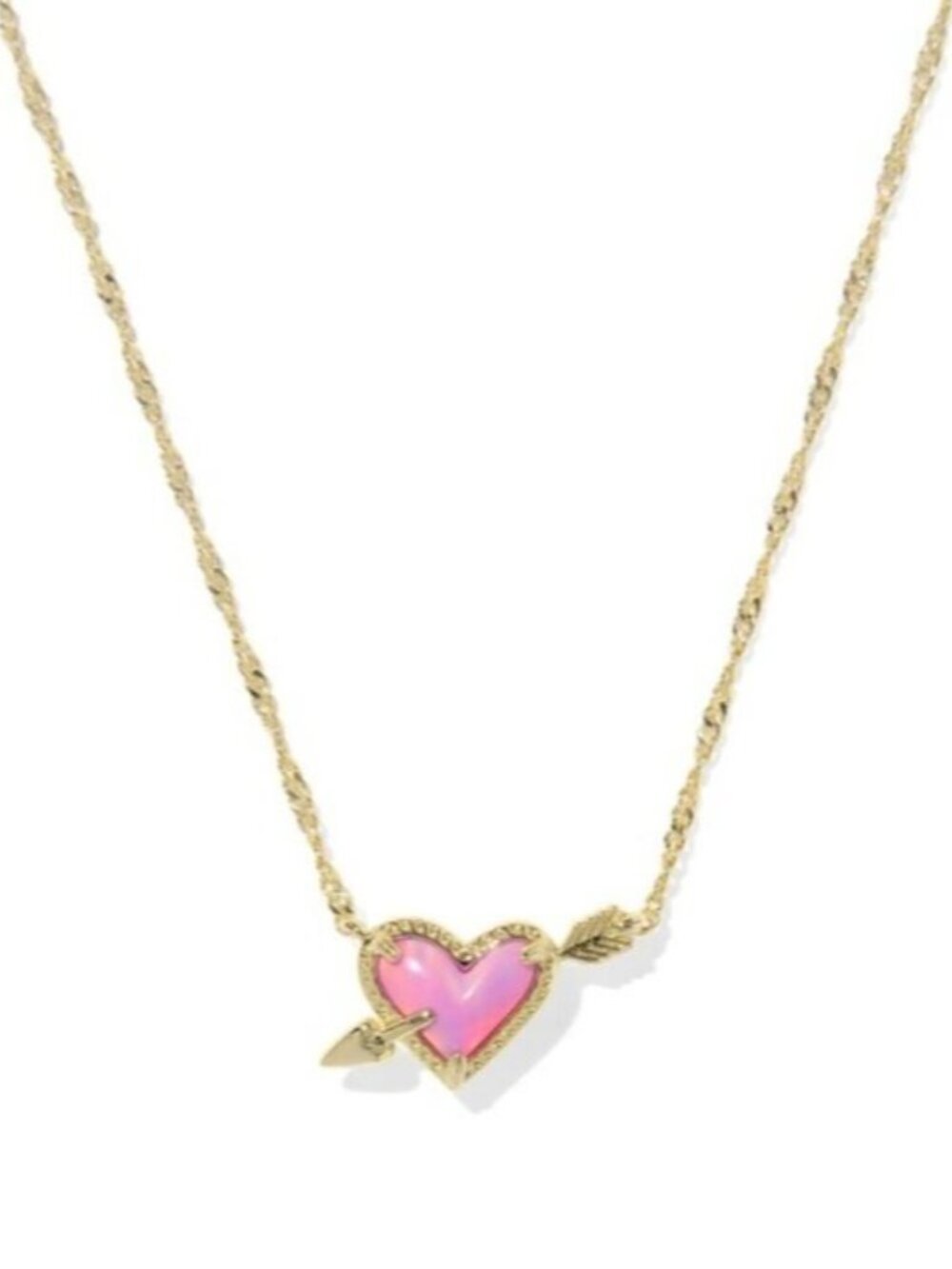 💞💞💖 Ari Heart Arrow Gold Short Pendant Necklace